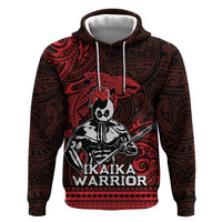 Hawaii Ikaika Warrior Zip Hoodie Hawaiian Tribal Tattoo DT04 Pullover Hoodie Red - Polynesian Pride