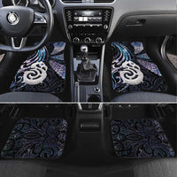 New Zealand Aotearoa Car Mats Maori Hei Manaia Purple Paua Shell