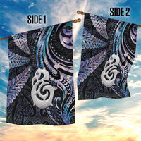 New Zealand Aotearoa Garden Flag Maori Hei Manaia Purple Paua Shell DT04 - Polynesian Pride
