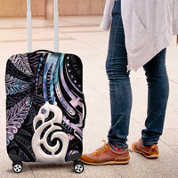 New Zealand Aotearoa Luggage Cover Maori Hei Manaia Purple Paua Shell DT04 Purple - Polynesian Pride