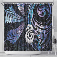 New Zealand Aotearoa Shower Curtain Maori Hei Manaia Purple Paua Shell DT04 - Polynesian Pride