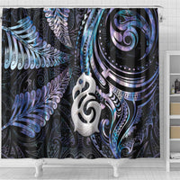 New Zealand Aotearoa Shower Curtain Maori Hei Manaia Purple Paua Shell DT04 - Polynesian Pride