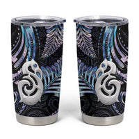 New Zealand Aotearoa Tumbler Cup Maori Hei Manaia Purple Paua Shell DT04 Purple - Polynesian Pride