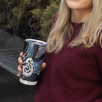 New Zealand Aotearoa Tumbler Cup Maori Hei Manaia Purple Paua Shell DT04 - Polynesian Pride