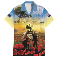 New Zealand ANZAC Day Family Matching Off The Shoulder Long Sleeve Dress and Hawaiian Shirt The Ode Remembrance And Poppy