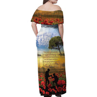 New Zealand ANZAC Day Family Matching Off Shoulder Maxi Dress and Hawaiian Shirt The Ode Remembrance And Poppy