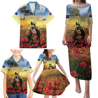 New Zealand ANZAC Day Family Matching Puletasi and Hawaiian Shirt The Ode Remembrance And Poppy