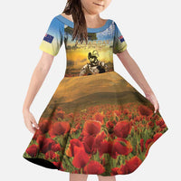 New Zealand ANZAC Day Family Matching Summer Maxi Dress and Hawaiian Shirt The Ode Remembrance And Poppy