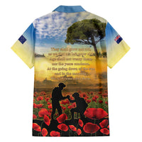 New Zealand ANZAC Day Family Matching Tank Maxi Dress and Hawaiian Shirt The Ode Remembrance And Poppy