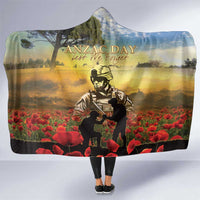 New Zealand ANZAC Day Hooded Blanket The Ode Remembrance And Poppy