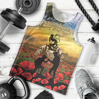 New Zealand ANZAC Day Men Tank Top The Ode Remembrance And Poppy