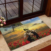 New Zealand ANZAC Day Rubber Doormat The Ode Remembrance And Poppy