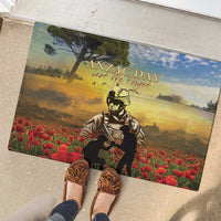 New Zealand ANZAC Day Rubber Doormat The Ode Remembrance And Poppy