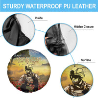 New Zealand ANZAC Day Spare Tire Cover The Ode Remembrance And Poppy