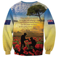 New Zealand ANZAC Day Sweatshirt The Ode Remembrance And Poppy