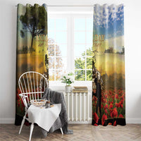 New Zealand ANZAC Day Window Curtain The Ode Remembrance And Poppy