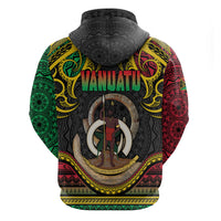 Vanuatu Language Week Hoodie Boar Tusk Warrior Tribal Floral Pattern