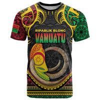 Vanuatu Language Week T Shirt Boar Tusk Warrior Tribal Floral Pattern