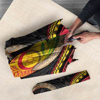 Vanuatu Language Week Umbrella Boar Tusk Warrior Tribal Floral Pattern
