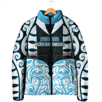 Custom Aotearoa Ngati Kahungunu Padded Jacket New Zealand Traditional Maori Pattern