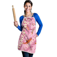 Pink Palaka Hawaiian And Japanese Apron Sakura Lei With Koi Fish - Polynesian Pride