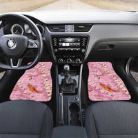 Pink Palaka Hawaiian And Japanese Car Mats Sakura Lei With Koi Fish - Polynesian Pride