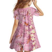 Pink Palaka Hawaiian And Japanese Family Matching Puletasi and Hawaiian Shirt Sakura Lei With Koi Fish - Polynesian Pride