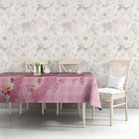 Pink Palaka Hawaiian And Japanese Tablecloth Sakura Lei With Koi Fish - Polynesian Pride