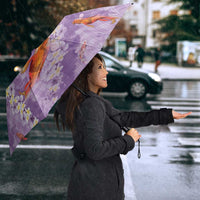 Purple Palaka Hawaiian And Japanese Umbrella Sakura Lei With Koi Fish - Polynesian Pride