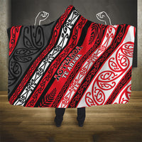 Aotearoa Te Arawa Hooded Blanket New Zealand Maori Tribal Fern Pattern