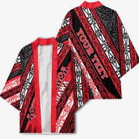 Personalised Aotearoa Te Arawa Kimono New Zealand Maori Tribal Fern Pattern