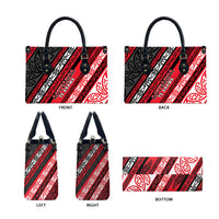 Aotearoa Te Arawa Leather Bag New Zealand Maori Tribal Fern Pattern
