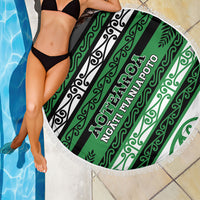 Aotearoa Ngati Maniapoto Beach Blanket New Zealand Maori Tribal Fern Pattern