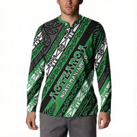 Personalised Aotearoa Ngati Maniapoto Button Sweatshirt New Zealand Maori Tribal Fern Pattern