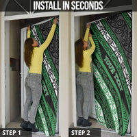 Personalised Aotearoa Ngati Maniapoto Door Cover New Zealand Maori Tribal Fern Pattern