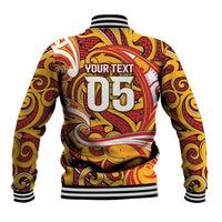 Custom Aotearoa Waikato Tainui Baseball Jacket Maori Tribal Pattern Koru Motif