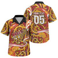 Custom Aotearoa Waikato Tainui Family Matching Off The Shoulder Long Sleeve Dress and Hawaiian Shirt Maori Tribal Pattern Koru Motif