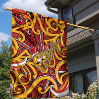 Aotearoa Waikato Tainui Garden Flag Maori Tribal Pattern Koru Motif