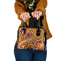 Aotearoa Waikato Tainui Shoulder Handbag Maori Tribal Pattern Koru Motif