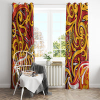 Aotearoa Waikato Tainui Window Curtain Maori Tribal Pattern Koru Motif
