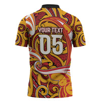 Custom Aotearoa Waikato Tainui Zipper Polo Shirt Maori Tribal Pattern Koru Motif