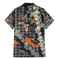 Black Palaka Hawaiian And Japanese Family Matching Mermaid Dress and Hawaiian Shirt Sakura Lei With Koi Fish DT05 - Polynesian Pride