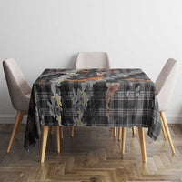 Black Palaka Hawaiian And Japanese Tablecloth Sakura Lei With Koi Fish - Polynesian Pride