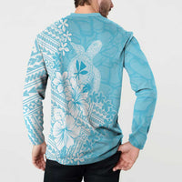 Hawaii Kanaka Maoli Button Sweatshirt Polynesian Turtle Tattoo DT05 - Polynesian Pride
