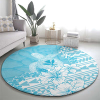 Hawaii Kanaka Maoli Round Carpet Polynesian Turtle Tattoo DT05 - Polynesian Pride