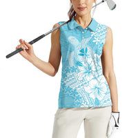 Hawaii Kanaka Maoli Women Sleeveless Polo Shirt Polynesian Turtle Tattoo DT05 - Polynesian Pride