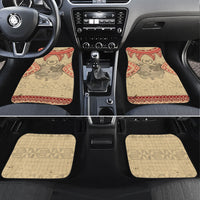Tonga Language Week Car Mats Tribal Cross Ngatu Floral Pattern