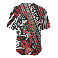 Personalised Maori Language Week Baseball Jersey Ake Ake Ake Tribal Patterns