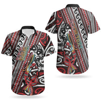Personalised Maori Language Week Couples Matching Off Shoulder Maxi Dress and Hawaiian Shirt Ake Ake Ake Tribal Patterns