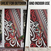 Personalised Maori Language Week Door Cover Ake Ake Ake Tribal Patterns